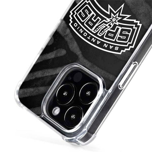 NBA San Antonio Spurs Black Animal Print iPhone 15 Pro Max MagSafe Case